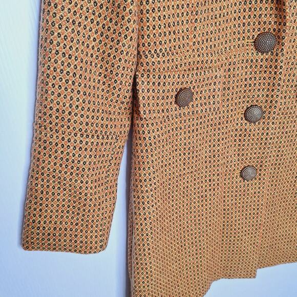 Retro Penny Lane Coat Merona Fur Collar 60s Style Mod Wool Blend Women's Small - Picture 13 of 15
